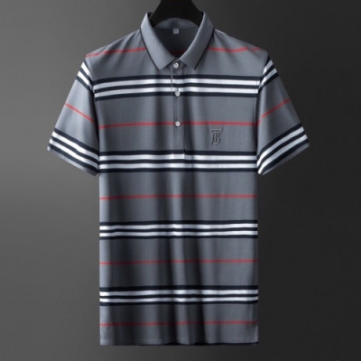 [버버리]Burberry 2020 Mens Logo Silket  Short Sleeved Polo Tshirts - 버버리 2020 남성 로고 실컷 폴로 반팔티 Bur02664x.Size(m - 3xl).그레이