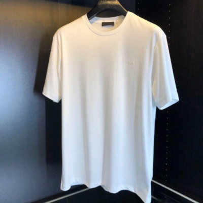 [프라다]Prada 2020 Mens Basic Logo Silket Short Sleeved Tshirts  - 프라다 2020 남성 베이직 로고 실켓 반팔티 Pra01058x.Size(s - 3xl).화이트