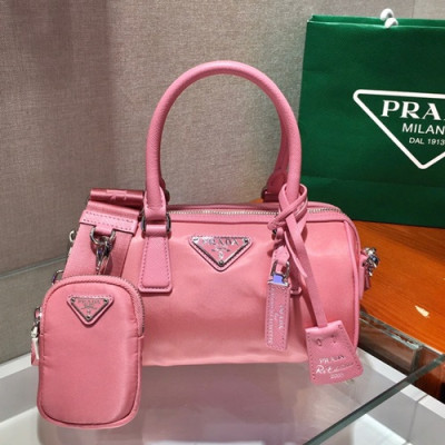 Prada 2020 Nylon Tote Shoulder Bag,20CM - 프라다 2020 나일론 토트 숄더백,1BA846-3,20cm,핑크