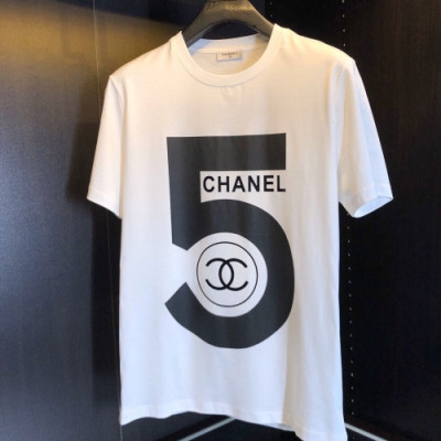 [샤넬]Chanel 2020 Mm/Wm 'CC' Logo Cotton Short Sleeved Tshirts - 샤넬 2020 남/녀 'CC'로고 코튼 반팔티 Cnl0583x.Size(m - 3xl).화이트