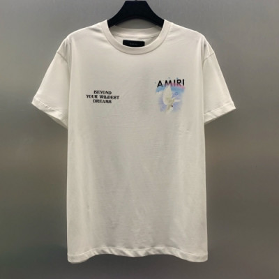 [아미리]Amiri 2020 Mm/Wm Logo Cotton Short Sleeved Tshirts - 아미리 2020 남/녀 로고 코튼 반팔티 Ami0094x.Size(s - xl).화이트