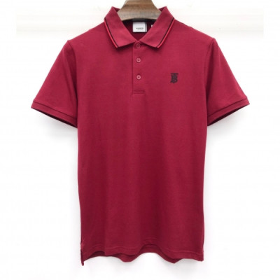 [버버리]Burberry 2020 Mens Logo Short Sleeved Polo Tshirts - 버버리 2020 남성 로고 폴로 반팔티 Bur02710x.Size(m - 3xl).레드