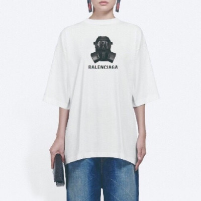 [발렌시아가]Balenciaga 2020 Mm/Wm Logo Cotton Short Sleeved Tshirts - 발렌시아가 2020 남자 로고 오버사이즈 코튼 반팔티 Bal0637x.Size(xs - l).화이트