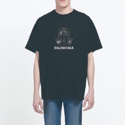 [발렌시아가]Balenciaga 2020 Mm/Wm Logo Cotton Short Sleeved Tshirts - 발렌시아가 2020 남자 로고 오버사이즈 코튼 반팔티 Bal0638x.Size(xs - l).블랙