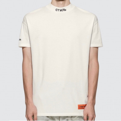 [헤론프레스턴]Heron Preston 2020 Mens Printing Crew neck Short Sleeved Oversize Tshirt - 헤론프레스턴 2020 남성 프린팅 코튼 오버사이즈 반팔티 Hron0029x.Size(xs - l).화이트