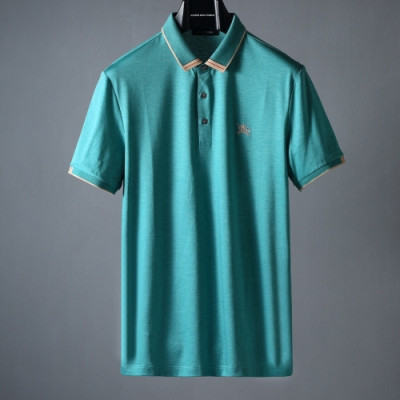 [버버리]Burberry 2020 Mens Logo Short Sleeved Polo Tshirts - 버버리 2020 남성 로고 폴로 반팔티 Bur02729x.Size(m - 4xl).블루