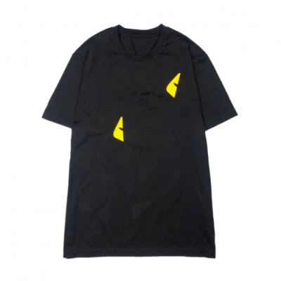 [펜디]Fendi 2020 Mens Logo Casual Short Sleeved Tshirts - 펜디 2020 남성 로고 캐쥬얼 코튼 반팔티 Fen0732x.Size(s - 2xl).블랙