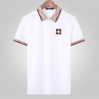 [매장판]Gucci 2020 Mens Logo Cotton Short Sleeved Polo Tshirts - 구찌 2020 남성 로고 코튼 폴로 반팔티 Guc02822x.Size(m - 3xl).화이트