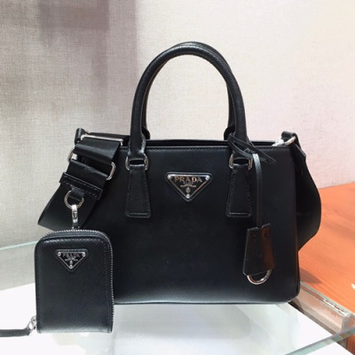 Prada 2020 Leather Tote Shoulder Bag,23CM - 프라다 2020 레더 토트 숄더백,1BA296-6,23cm,블랙