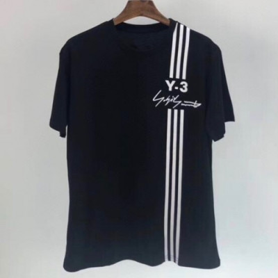 [요지야마모토]Y-3 2020 Mens Logo Basic Cotton Short Sleeved Tshirts - 요지야마모토 2020 남성 로고 베이직 코튼 반팔티 Y3/0100x.Size(s - 2xl).블랙