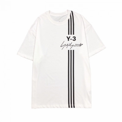 [요지야마모토]Y-3 2020 Mens Logo Basic Cotton Short Sleeved Tshirts - 요지야마모토 2020 남성 로고 베이직 코튼 반팔티 Y3/0101x.Size(s - 2xl).화이트