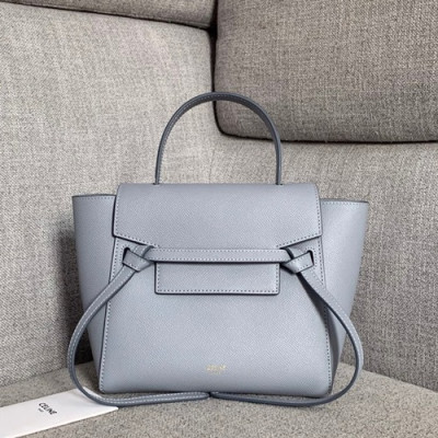 Celine 2020 Leather Mini Belt Shoulder Bag,20CM - 셀린느 2020 레더 미니  벨트 숄더백 ,99970-19,20CM,연블루