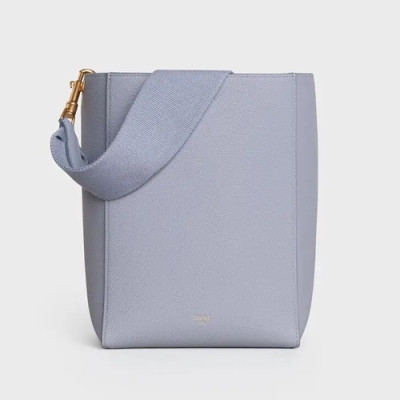 Celine 2020 Leather Sangle Small Shoulder Bag,25CM - 셀린느 2020 레더 상글 스몰 숄더백 ,77426-16,25CM,연블루