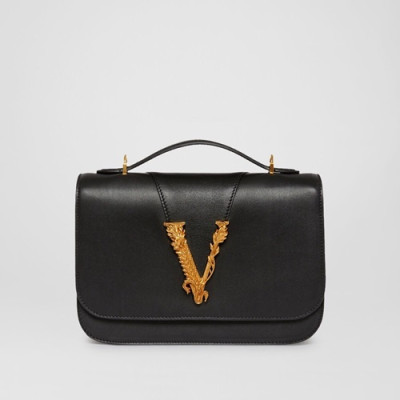 Versace 2020 Leather Shoulder Bag,24CM - 베르사체 2020 여성용 레더 숄더백 ,VERB0076,24CM,블랙