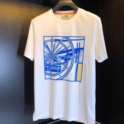 [에르메스]Hermes 2020 Mens Crew-neck Silket Short Sleeved Tshirts - 에르메스 2020 남성 크루넥 실켓 반팔티 Her0488x.Size(m - 3xl).화이트