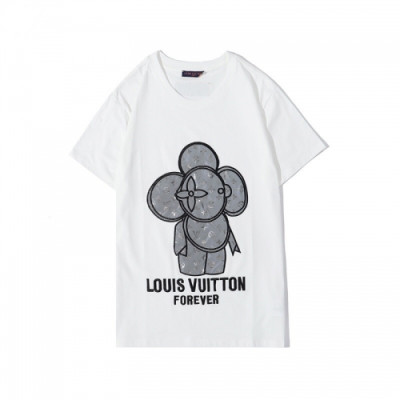 Louis vuitton 2020 Mens Logo Cotton Short Sleeved Tshirts - 루이비통 2020 남성 로고 코튼 반팔티 Lou01988x.Size(s - 2xl).화이트