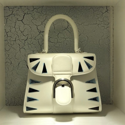 Delvaux 2020 Brillant Leather Tote Shoulder Bag,20CM - 델보 2020 브리앙 레더 토트 숄더백,DVB0339.20CM,화이트