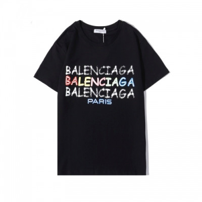 [발렌시아가]Balenciaga 2020 Mm/Wm Logo Cotton Short Sleeved Tshirts - 발렌시아가 2020 남자 로고 오버사이즈 코튼 반팔티 Bal0652x.Size(s - 2xl).블랙