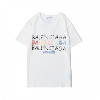 [발렌시아가]Balenciaga 2020 Mm/Wm Logo Cotton Short Sleeved Tshirts - 발렌시아가 2020 남자 로고 오버사이즈 코튼 반팔티 Bal0653x.Size(s - 2xl).화이트