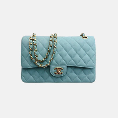 Chanel 2020 Women Chain Shoulder Bag,25CM - 샤넬 2020 여성용 체인 숄더백 1112  - CHAB1528,25CM,스카이블루(금장)