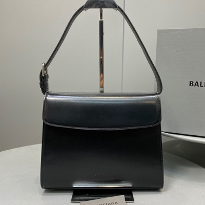 Balenciaga 2020 Ghost Leather Tote Shoulder Bag,26CM - 발렌시아가 2020 고스트 레더 토트 숄더백,BGB0603,26CM,블랙