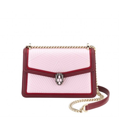 Bvlgari 2020 Serpenti Chain Shoulder Bag,24CM - 불가리 2020 세르펜티 체인 숄더백,BVLB0244,24cm,연핑크