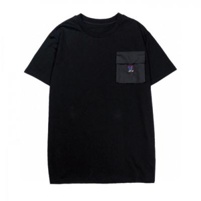 Louis vuitton 2020 Mens Logo Cotton Short Sleeved Tshirts - 루이비통 2020 남성 로고 코튼 반팔티 Lou02010x.Size(m - 2xl).블랙