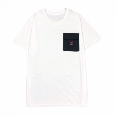 Louis vuitton 2020 Mens Logo Cotton Short Sleeved Tshirts - 루이비통 2020 남성 로고 코튼 반팔티 Lou02010x.Size(m - 2xl).화이트