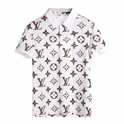 [루이비통]Louis vuitton 2020 Mens Logo Cotton Short Sleeved Polo Tshirts - 루이비통 2020 남성 로고 코튼 폴로 반팔티 Lou02023x.Size(m - 3xl).화이트