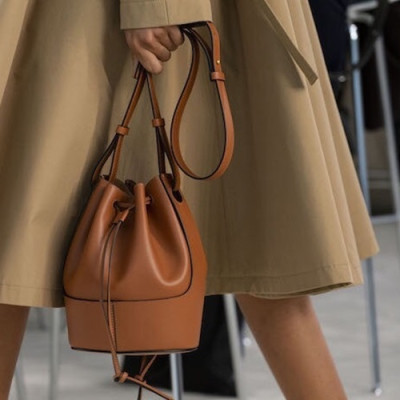 Loewe 2020 Balloon Small Bucket Shoulder Bag - 로에베 2020 벌룬 스몰 버킷 숄더백 ,LOEB0403,브라운