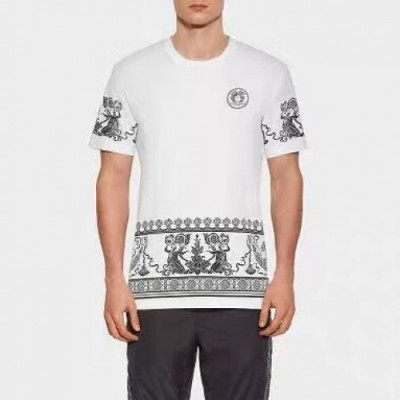 [베르사체]Versace 2020 Mens Logo Silket Short Sleeved Tshirts - 베르사체 2020 남성 메두사 실켓 반팔티 Ver0669x.Size(s - 3xl).화이트