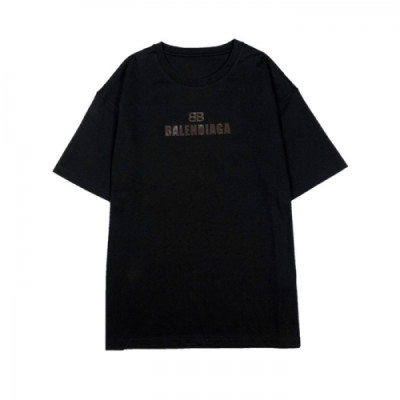 [발렌시아가]Balenciaga 2020 Mm/Wm Logo Cotton Short Sleeved Tshirts - 발렌시아가 2020 남자 로고 오버사이즈 코튼 반팔티 Bal0664x.Size(xs - l).블랙