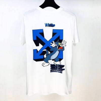 [오프화이트]Off-white 2020 Mm/Wm Printing Logo Crew - neck Cotton Short Sleeved Tshirts - 오프화이트 2020 남자 프린팅 로고 크루넥 오버사이즈 코튼 반팔티 Off0450x.Size(s - xl).화이트