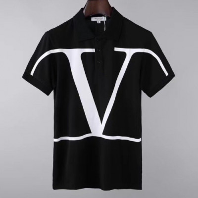 [발렌티노]Valentino 2020 Mens Logo Short Sleeved Polo Tshirts - 발렌티노 2020 남성 로고 폴로 반팔티 Val0422x.Size(m - 2xl).블랙