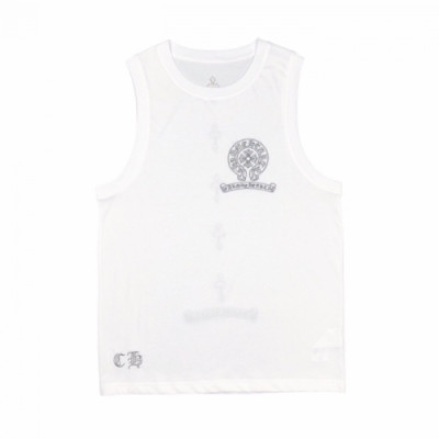 [크롬하츠]Chrome hearts 2020 Mens Logo Casual Short Sleeveless Tshirts - 크롬하츠 2020 남성 로고 캐쥬얼 나시 Chr0240x.Size(s - xl).화이트