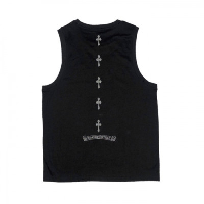 [크롬하츠]Chrome hearts 2020 Mens Logo Casual Short Sleeveless Tshirts - 크롬하츠 2020 남성 로고 캐쥬얼 나시 Chr0232x.Size(s - xl).블랙