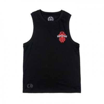 [크롬하츠]Chrome hearts 2020 Mens Logo Casual Short Sleeveless Tshirts - 크롬하츠 2020 남성 로고 캐쥬얼 나시 Chr0235x.Size(s - xl).블랙