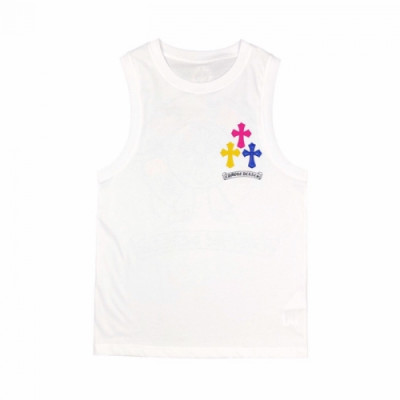 [크롬하츠]Chrome hearts 2020 Mens Logo Casual Short Sleeveless Tshirts - 크롬하츠 2020 남성 로고 캐쥬얼 나시 Chr0236x.Size(s - xl).화이트