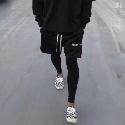 [피어오브갓]Fear of god 2020 Fog 6th Mens Logo Casual Training Half Pants - 피어오브갓 2020 남성 로고 캐쥬얼 트레이닝 반바지 Fea0164x.Size(s - xl).블랙