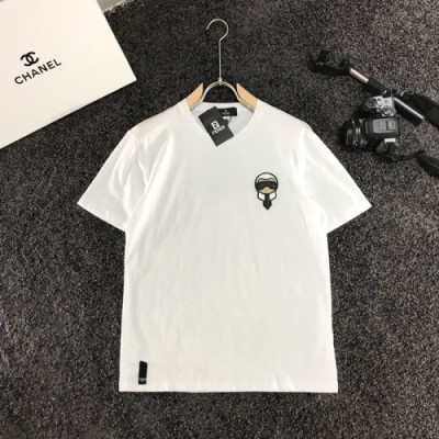 [펜디]Fendi 2020 Mens Logo Casual Short Sleeved Tshirts - 펜디 2020 남성 로고 캐쥬얼 코튼 반팔티 Fen0755x.Size(s - 3xl).화이트