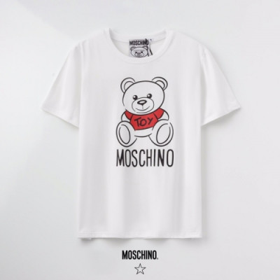 [모스키노]Moschino 2020 Mm/Wm Logo Cotton Short Sleeved Tshirts - 모스키노 2020 남자 로고 코튼 반팔티 Mos0096x.Size(s - 2xl).화이트