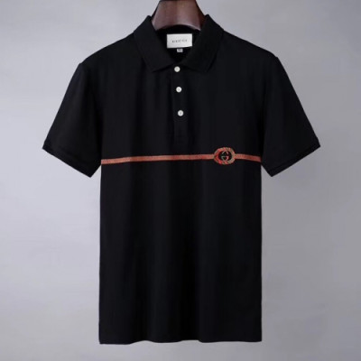 [매장판]Gucci 2020 Mens Logo Short Sleeved Polo Tshirts - 구찌 2020 남성 로고 폴로 반팔티 Guc02908x.Size(m - 2xl).블랙