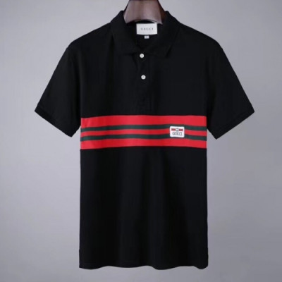 [매장판]Gucci 2020 Mens Logo Short Sleeved Polo Tshirts - 구찌 2020 남성 로고 폴로 반팔티 Guc02912x.Size(m - 2xl).블랙