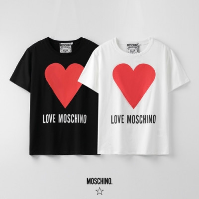 [모스키노]Moschino 2020 Mm/Wm Logo Cotton Short Sleeved Tshirts - 모스키노 2020 남자 로고 코튼 반팔티 Mos0099x.Size(s - 2xl).블랙