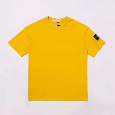 [스톤아일랜드]Stone Island 2020 Mens Crew-neck Cotton Short Sleeved Tshirts - 스톤아일랜드 2020 남성 크루넥 코튼 반팔티 Sto0231x.Size(m - 2xl).옐로우