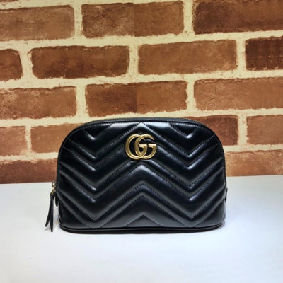 Gucci 2020 Marmont Matlase Pouch Clutch Bag,22CM - 구찌 2020 마몬트 마틀라세 파우치 클러치백 625690,GUB1180,22cm,블랙