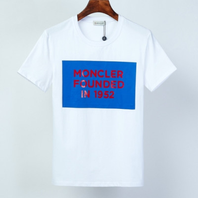 [매장판]Moncler 2020 Mens Logo Crew-neck Short Sleeved Tshirts - 몽클레어 2020 남성 로고 크루넥 반팔티 Moc01780x.Size(m - 3xl).화이트