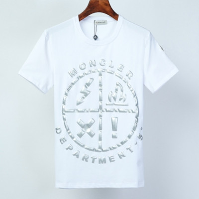 [매장판]Moncler 2020 Mens Logo Crew-neck Short Sleeved Tshirts - 몽클레어 2020 남성 로고 크루넥 반팔티 Moc01783x.Size(m - 3xl).화이트