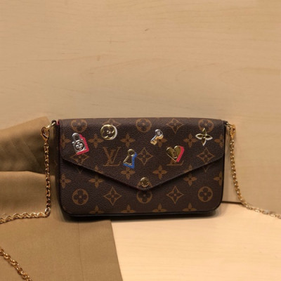 Louis Viutton 2020 Pochette Monogram Felice Chain Shouder Bag ,21cm - 루이비통 2020 포쉐트 모노그램 펠리시 체인 숄더백 M61276,LOUB2227 ,21cm,브라운