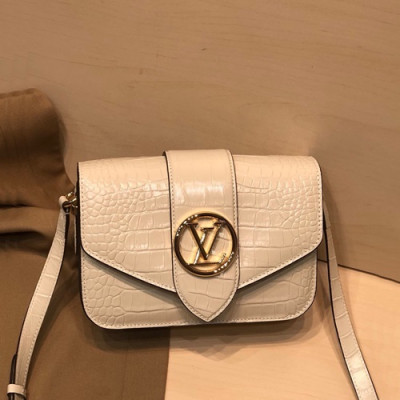 Louis Vuitton 2020 Pont 9 Leather Shoulder Cross Bag,23cm - 루이비통 2020 퐁 9 레더 숄더 크로스백 M98095,LOUB2231,23cm,화이트